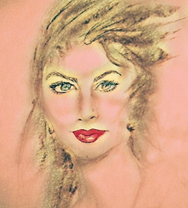 Digital Arts titled "visage kim rose" by Agl, Original Artwork