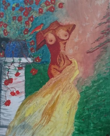 Painting titled "le buste" by Agl, Original Artwork, Oil