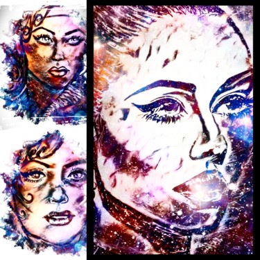 Arts numériques intitulée "les trois visages l…" par Agl, Œuvre d'art originale