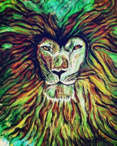 Digitale Kunst mit dem Titel "téte de lion" von Agl, Original-Kunstwerk