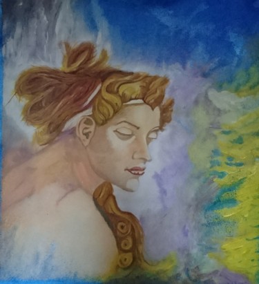 Painting titled "La pensée de Delphi…" by Agl, Original Artwork, Acrylic