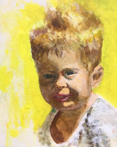 Painting titled "child-in-sunshinee.…" by Terri, Original Artwork