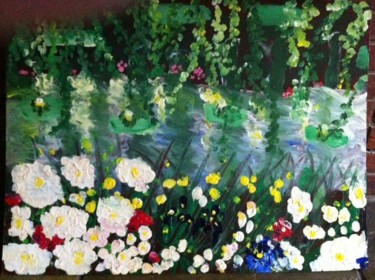 Painting titled "my_flowers" by Terri, Original Artwork, Oil
