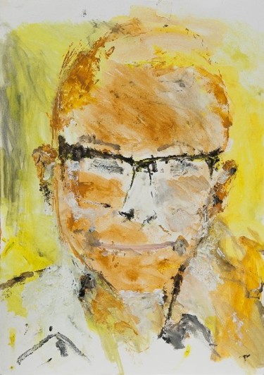 Painting titled "Harry Hill Portrait" by Terri, Original Artwork, Acrylic
