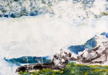Painting titled "Big Wave" by Terri, Original Artwork, Oil