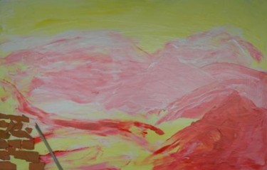 Schilderij getiteld "land" door Terri, Origineel Kunstwerk, Olie