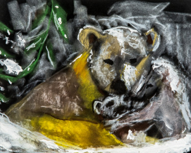 Картина под названием "bear and cubs" - Terri, Подлинное произведение искусства