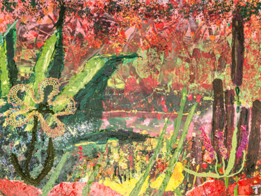 Картина под названием "Lace jungle" - Terri, Подлинное произведение искусства, Акрил