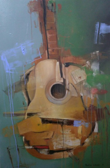 Painting titled "Violão" by Agnelo Andrade, Original Artwork