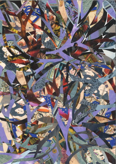 Colagens intitulada "Palm" por Agnès Adamowicz, Obras de arte originais, Colagens