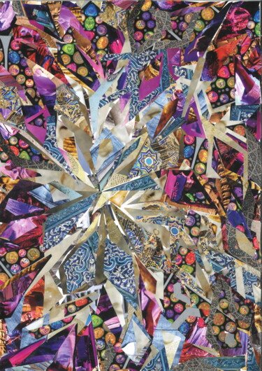 Collages titled "CRYSTAL" by Agnès Adamowicz, Original Artwork, Collages