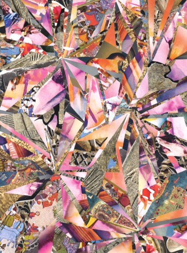 Collages intitulée "HYPERBALLAD" par Agnès Adamowicz, Œuvre d'art originale, Collages