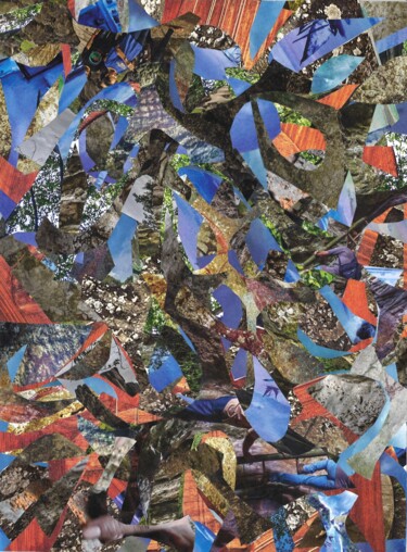 Коллажи под названием "FAIRY TREE" - Agnès Adamowicz, Подлинное произведение искусства, Коллажи