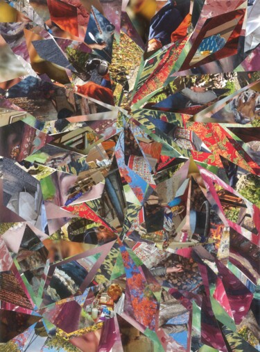 Collages intitulée "PURPLE" par Agnès Adamowicz, Œuvre d'art originale, Collages