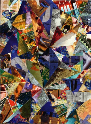 Κολάζ με τίτλο "WINDMILL" από Agnès Adamowicz, Αυθεντικά έργα τέχνης, Κολάζ