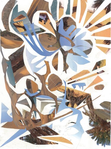 Collages intitulée "WALKING TREE" par Agnès Adamowicz, Œuvre d'art originale, Collages