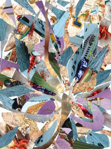 Collages titled "HERBARIUM" by Agnès Adamowicz, Original Artwork, Collages