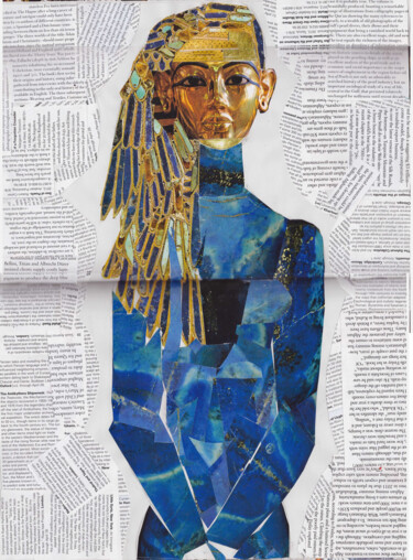 Collages intitulée "LA JEUNE FILLE ET L…" par Agnès Adamowicz, Œuvre d'art originale, Collages