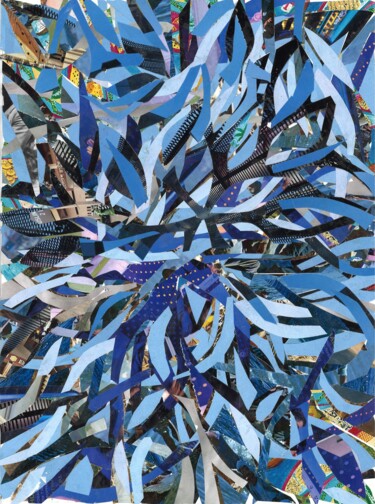 Colagens intitulada "SHOAL" por Agnès Adamowicz, Obras de arte originais, Colagens