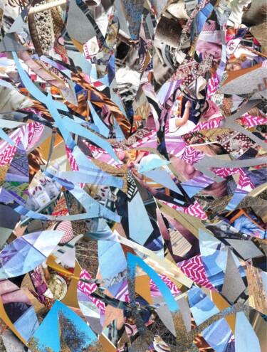 Collages intitolato "MERMAID" da Agnès Adamowicz, Opera d'arte originale, Collages