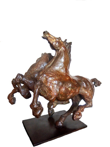 Sculpture titled "Rhapsodie" by Agnès Aubert, Original Artwork, Bronze