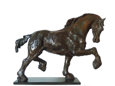 Scultura intitolato "Petit cheval" da Agnès Aubert, Opera d'arte originale, Bronzo