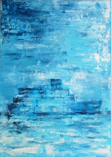 Painting titled "Antartica" by Agnès Constant, Original Artwork, Acrylic