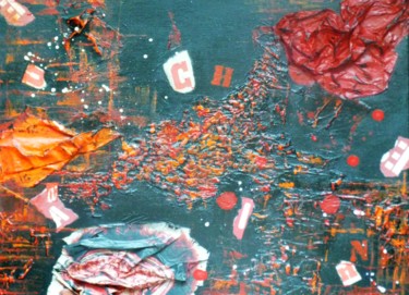 Malerei mit dem Titel "le lien" von Agnès Constant, Original-Kunstwerk, Acryl