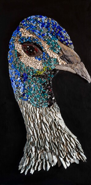 Sculpture titled "collection "oiseau"" by Agnès Couret, Original Artwork, Mosaic