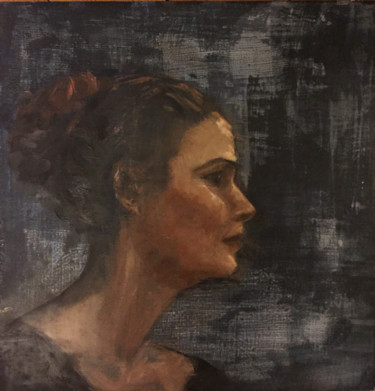 Malerei mit dem Titel "Jeune Soprano" von Agnès Giudicelli, Original-Kunstwerk, Öl