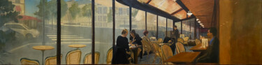 Malerei mit dem Titel "Montparnasse 2" von Agnès Giudicelli, Original-Kunstwerk, Öl