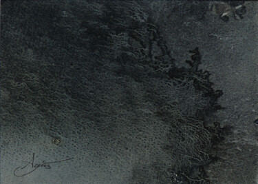 Peinture intitulée "Cumulus cendré" par Agnès Grégis (Au pinceau dansant), Œuvre d'art originale, Aquarelle