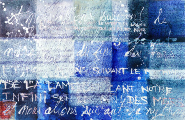 Картина под названием "Berçant notre infin…" - Agnès Grégis (Au pinceau dansant), Подлинное произведение искусства, Акварель