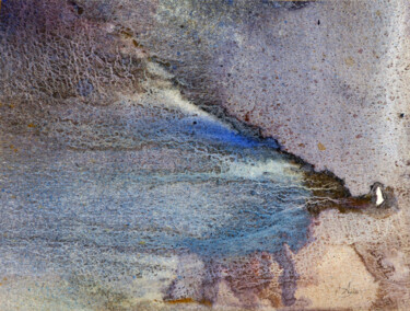 Pittura intitolato "Silhouette de paon" da Agnès Grégis (Au pinceau dansant), Opera d'arte originale, Acquarello