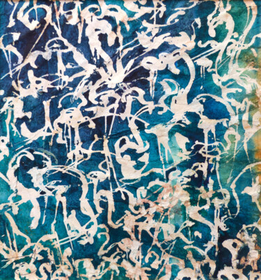 Peinture intitulée "Cacophonie" par Agnès Grégis (Au pinceau dansant), Œuvre d'art originale, Aquarelle