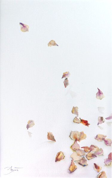 Pintura intitulada "Fragrance de printe…" por Agnès Grégis (Au pinceau dansant), Obras de arte originais, Aquarela