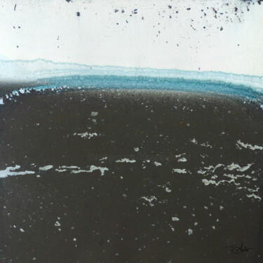 Pintura intitulada "Horizon" por Agnès Grégis (Au pinceau dansant), Obras de arte originais, Aquarela