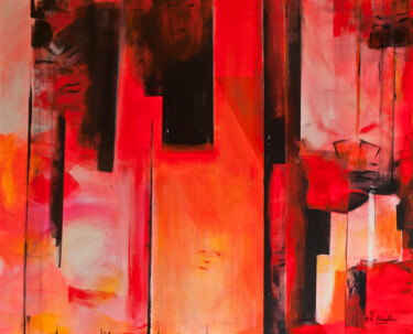 Schilderij getiteld "paris une nuit..." door Agnes Guyon (ag seraphin), Origineel Kunstwerk, Acryl