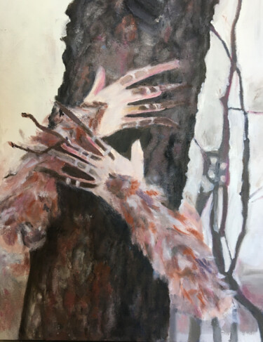 Ζωγραφική με τίτλο "les mains autour de…" από Agnès M, Αυθεντικά έργα τέχνης, Λάδι