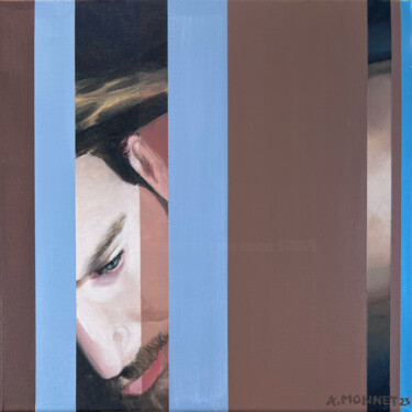 Malerei mit dem Titel "Mélancolie" von Agnès Monnet, Original-Kunstwerk, Acryl Auf Keilrahmen aus Holz montiert