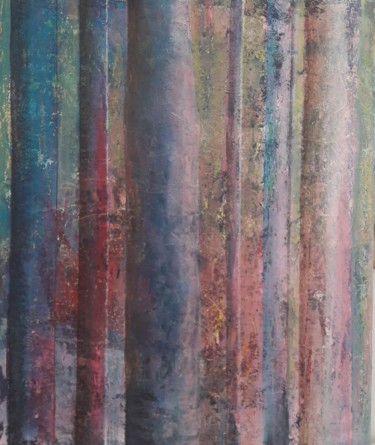 Malarstwo zatytułowany „Wood” autorstwa Agnes Rolin, Oryginalna praca, Akryl Zamontowany na Drewniana rama noszy