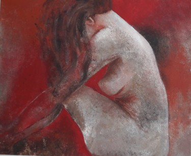 Peinture intitulée "Nu rouge 2" par Agnes Rolin, Œuvre d'art originale, Acrylique