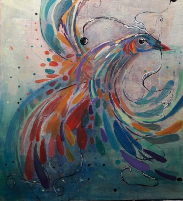 Painting titled "Resilience" by Agnes Rolin, Original Artwork, Acrylic