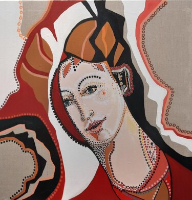 Pittura intitolato "Madame" da Agnes Rolin, Opera d'arte originale, Acrilico
