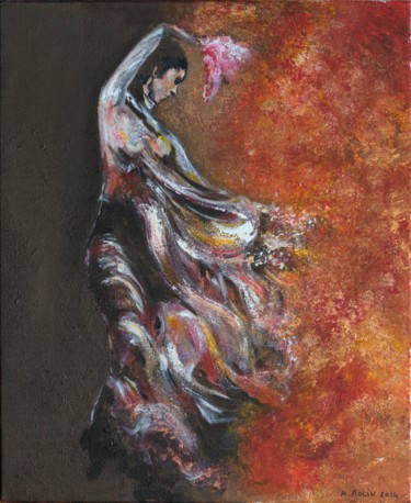 Peinture intitulée "el-fuego-olle.jpg" par Agnes Rolin, Œuvre d'art originale
