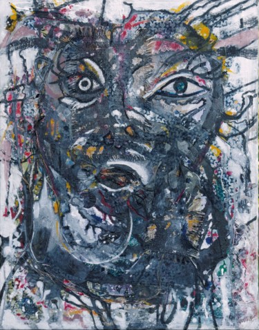 Pittura intitolato "Au secours l'Afriqu…" da Agnes Rolin, Opera d'arte originale, Acrilico