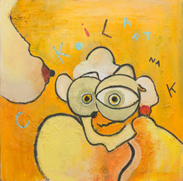 Peinture intitulée "C'est koi l'art nak…" par Agnes Rolin, Œuvre d'art originale, Acrylique