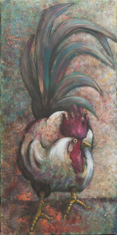 Painting titled "coq-de-gilles.jpg" by Agnes Rolin, Original Artwork, Acrylic