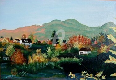 Peinture intitulée "Les Vosges" par Agnès Velten Deiber, Œuvre d'art originale