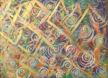 Painting titled "Spirale" by Agnés Barraud (AgnéS), Original Artwork, Acrylic